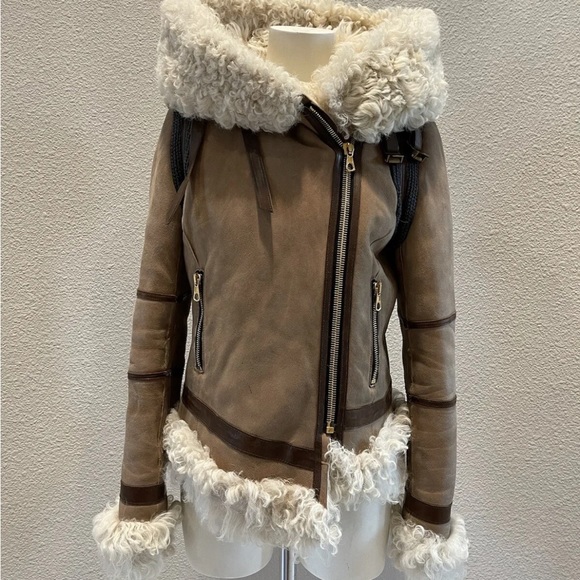 Rag & Bone shearling fur aviator jacket small - Picture 10 of 16